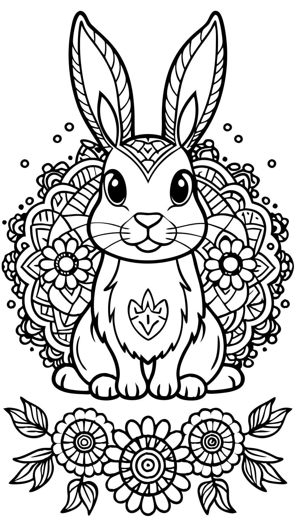 coloriage de lapin pour adultes